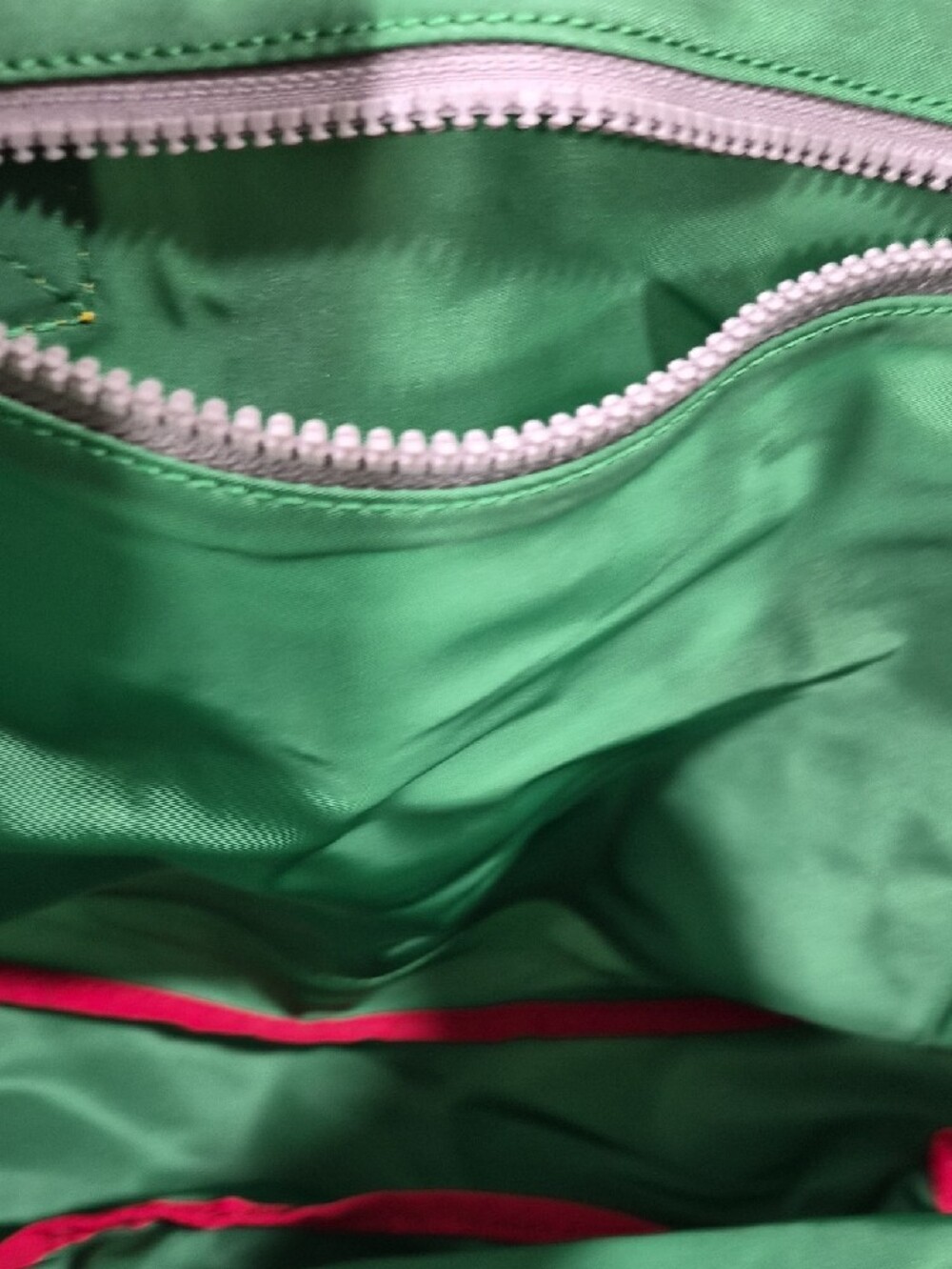 Dooney & Bourke Bright Green Nylon Tote with Tan Handles - Picture 4 of 6